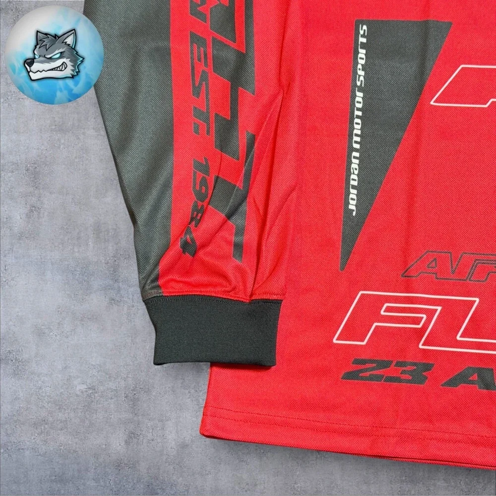 Nike Air Jordan Racing‎ Motocross Dri-Fit Long Sleeve Shirt Mens Med FV7239-687